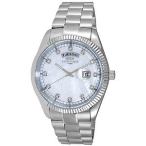AUSTRIAN CRYSTAL ACCENT WHITE MOTHER OF PEARL DIAL